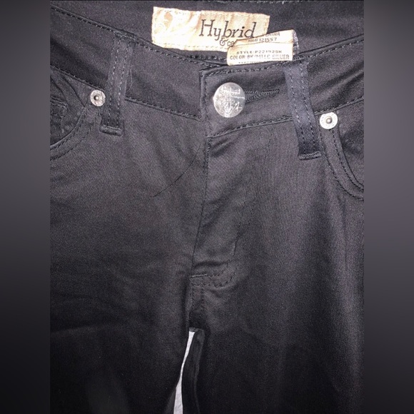 Hybrid & Co. Black Pants w/ Reflective Side Metallic Silver Stripe Sz 3 NWOT - Picture 5 of 9